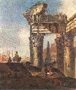 Jan Baptist Weenix Ancient Ruins oil on canvas